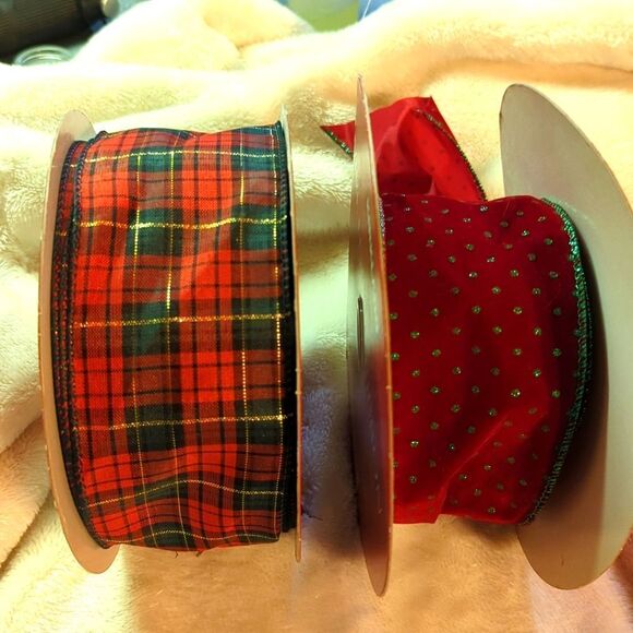 Other - 🛍️🎄 CHRISTMAS WIRE EDGED RIBBON 🎄 COSTCO BRAND